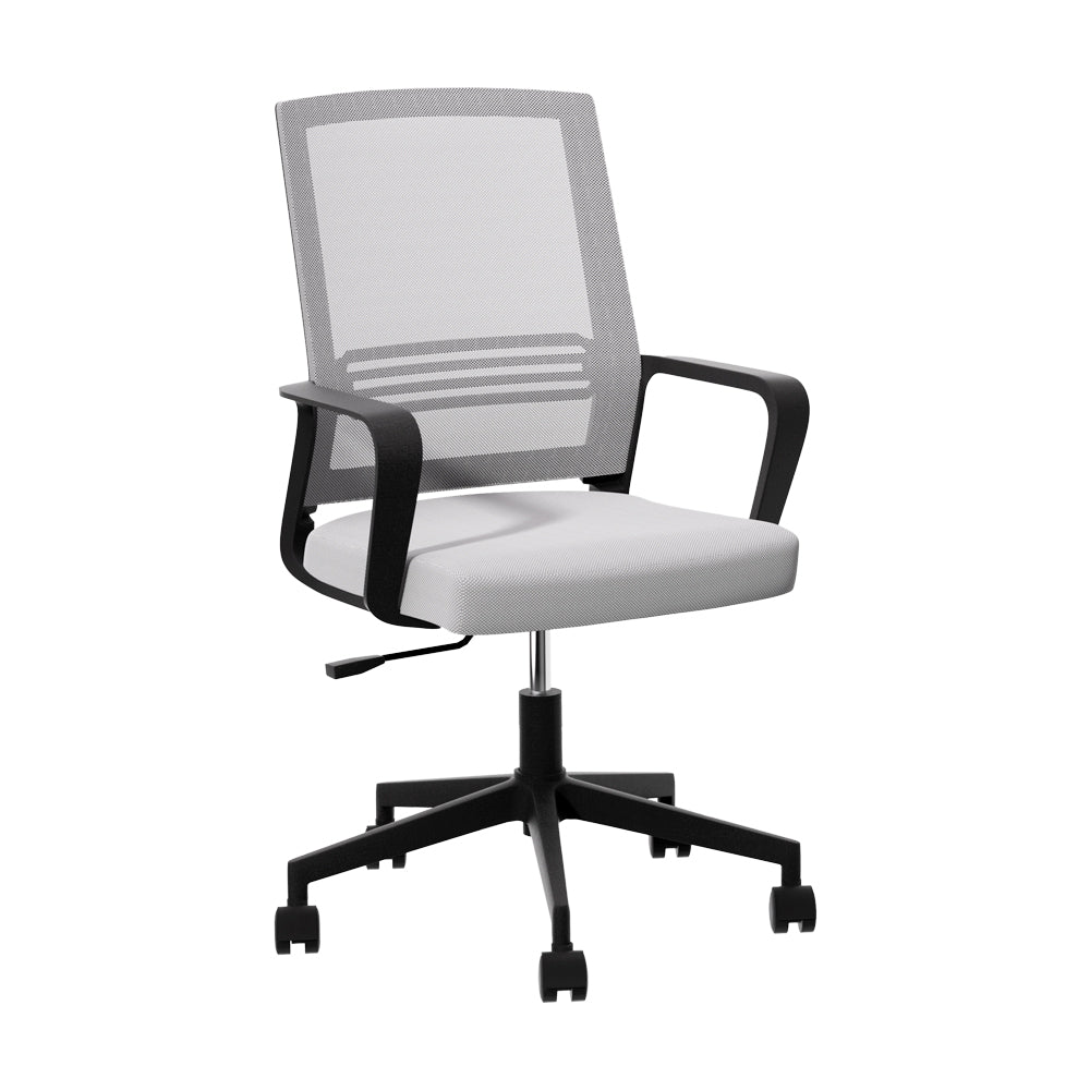 Artiss Mesh Office Chair Computer Gaming Desk Chairs Work Study Mid Back Grey - One Red Hill