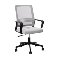 Artiss Mesh Office Chair Computer Gaming Desk Chairs Work Study Mid Back Grey - One Red Hill