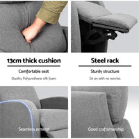 Artiss Fabric Reclining Armchair - Grey - One Red Hill