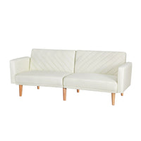 Artiss Sofa Bed 3 Seater Tilted Faux Linen Beige - One Red Hill