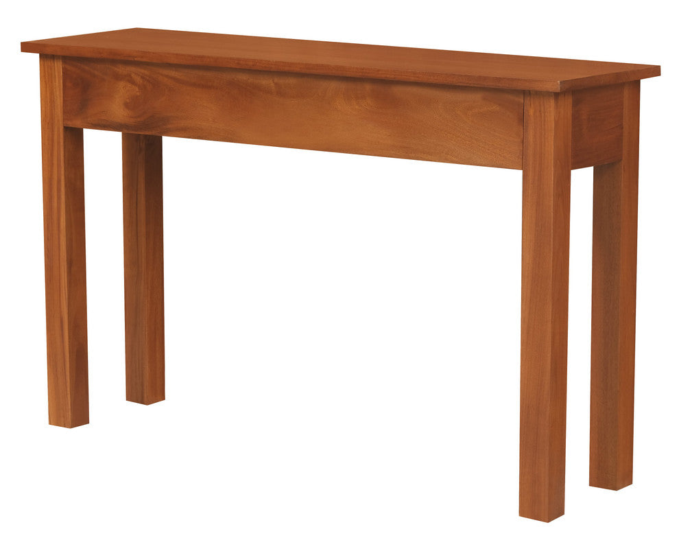 2 Drawer Straight Leg Sofa/Hall Table (Light Pecan)