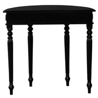 Huntley Turn Leg Half Round Sofa Table  (Black) - One Red Hill