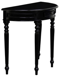 Huntley Turn Leg Half Round Sofa Table  (Black) - One Red Hill