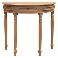 Huntley Turn Leg Half Round Sofa Table (Natural) - One Red Hill