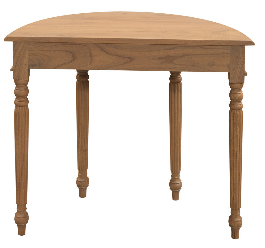 Huntley Turn Leg Half Round Sofa Table (Natural) - One Red Hill