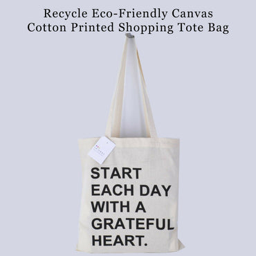 4 pcs Recyclable Eco-friendly Tote Canvas Cotton Printed Shopping Bags - One Red Hill