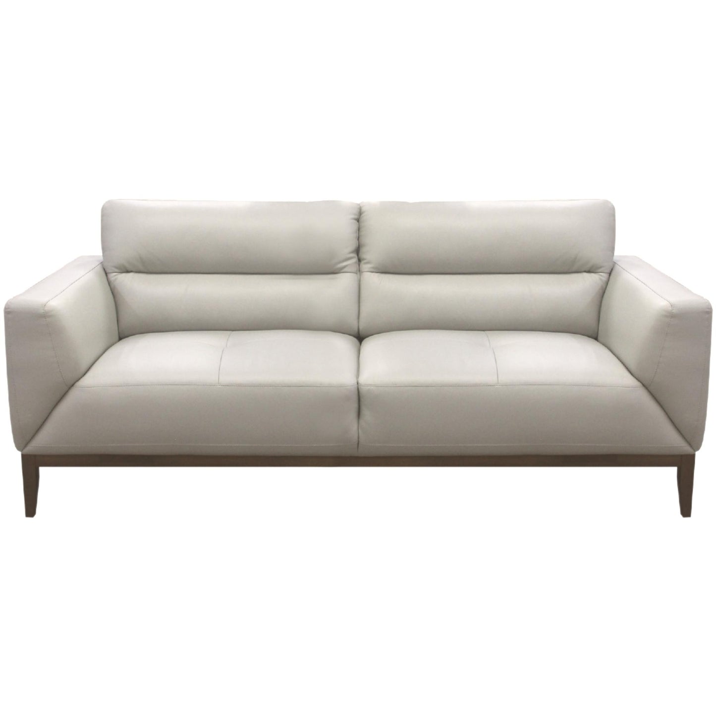 Downy  Genuine Leather Sofa 3 Seater Upholstered Lounge Couch - Silver - One Red Hill