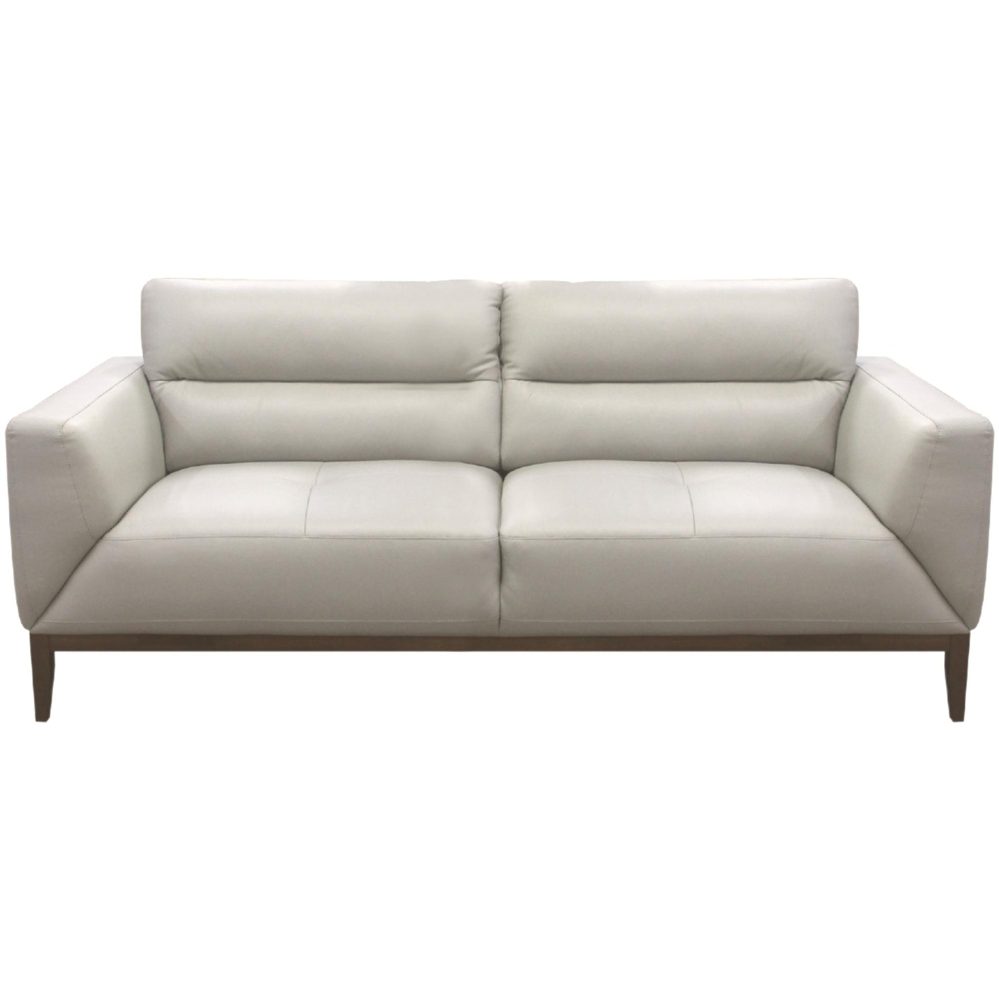 Downy  Genuine Leather Sofa 3 Seater Upholstered Lounge Couch - Silver - One Red Hill