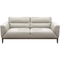 Downy  Genuine Leather Sofa 3 Seater Upholstered Lounge Couch - Silver - One Red Hill
