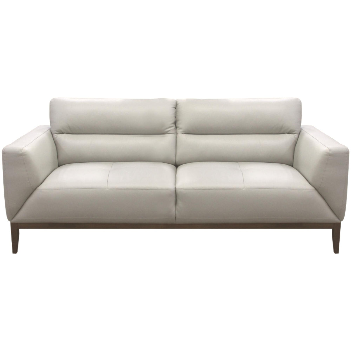 Downy  Genuine Leather Sofa 3 Seater Upholstered Lounge Couch - Silver