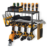40cm Power Tool Organizer 4 Layers Garage Tool Storage Rack Workshop Tool Shelf Drill Pliers Hammer Rack - One Red Hill