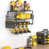 40cm Power Tool Organizer 4 Layers Garage Tool Storage Rack Workshop Tool Shelf Drill Pliers Hammer Rack - One Red Hill