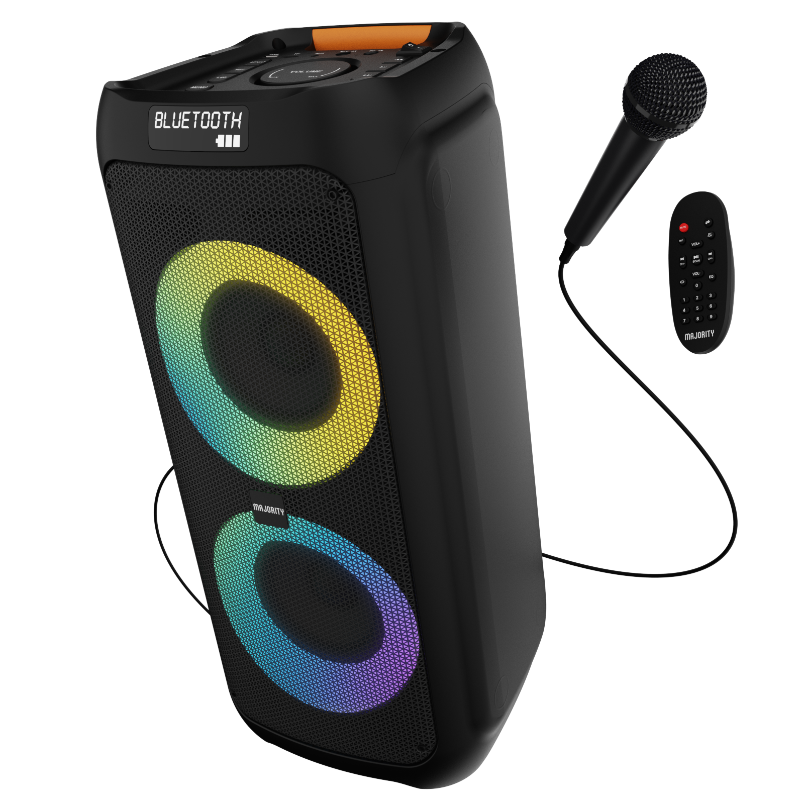 Majority P300 Party Speaker 300W Karaoke & PA System - One Red Hill