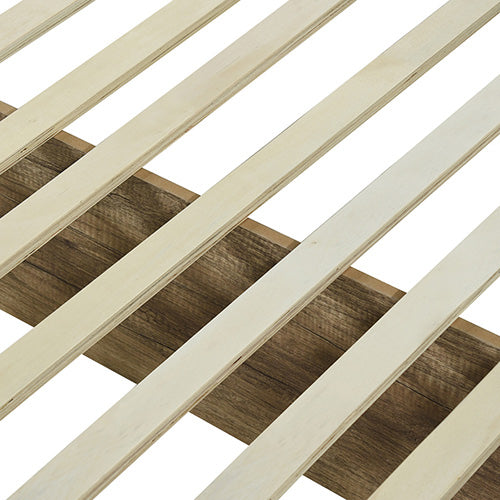 4 Pieces Bedroom Suite Natural Wood Like MDF Structure King Size Oak Colour Bed, Bedside Table & Dresser - One Red Hill