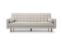 Sofa Bed 3 Seater Button Tufted Lounge Set for Living Room Couch in Fabric Beige Colour - One Red Hill