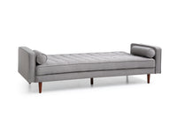 Sofa Bed 3 Seater Button Tufted Lounge Set for Living Room Couch in Fabric Grey Colour - One Red Hill