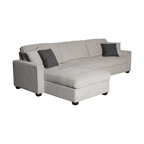 Milano Corner Sofa Chaise Polyester Fabric Multilayer Two Pillows Attached Individual Pocket Spring - One Red Hill