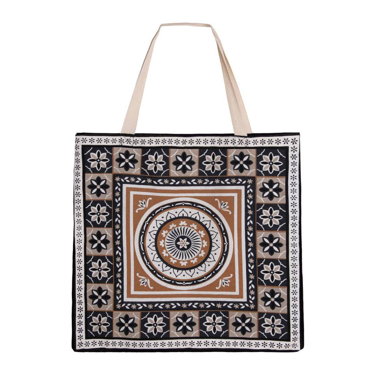 J Elliot Home Kasbah Cotton Tote Shopping Bag 40.5x43x10cm Black - One Red Hill