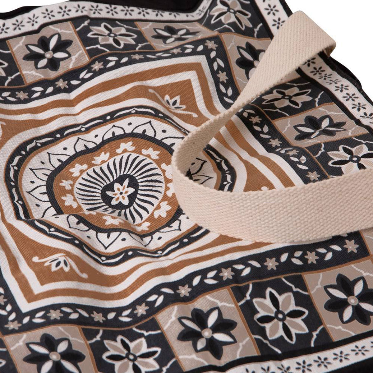 J Elliot Home Kasbah Cotton Tote Shopping Bag 40.5x43x10cm Black - One Red Hill