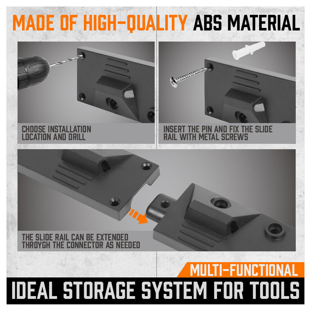 64" Wall Mount Tool Hanger Garden Storage Organizer Mop Broom Holder Hook Pegs - One Red Hill