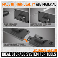 64" Wall Mount Tool Hanger Garden Storage Organizer Mop Broom Holder Hook Pegs - One Red Hill