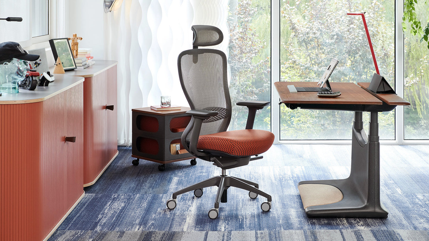 UFOU VX Ergonomic Office Chair Mesh Work Computer Gaming Designer - Lion - One Red Hill