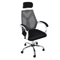 Office Chair Gaming Computer Chairs Mesh Back Foam Seat - White