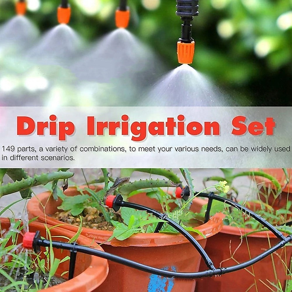 Drip Irrigation System Plant Self Garden Watering Hose Spray Kit - One Red Hill