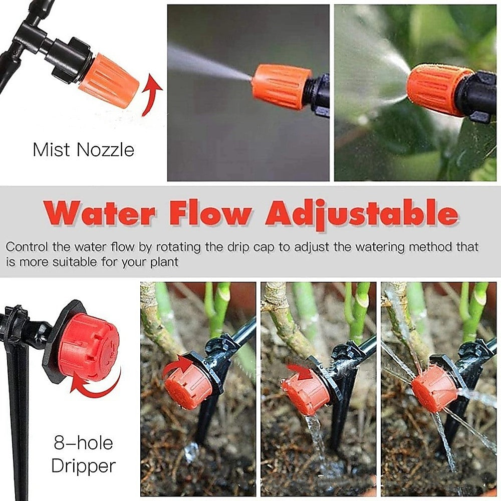 Drip Irrigation System Plant Self Garden Watering Hose Spray Kit - One Red Hill