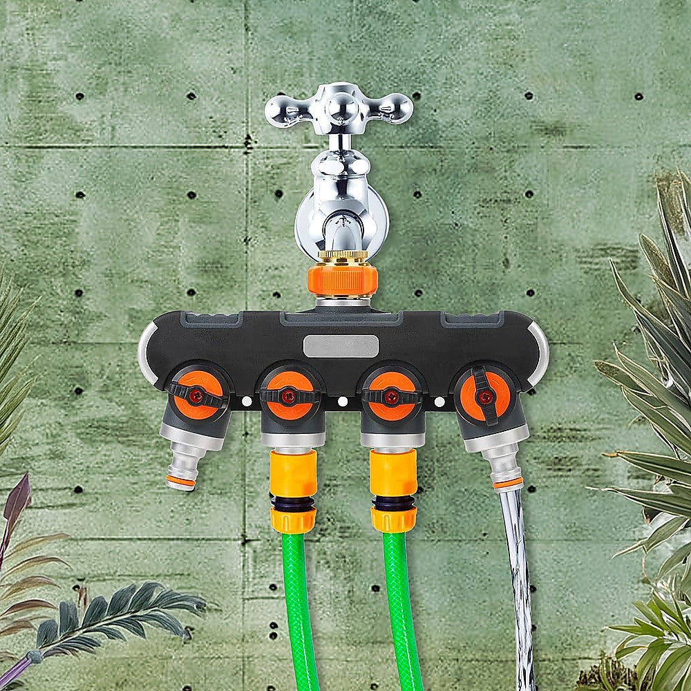 4-Way Water Distributor Garden Irrigation - One Red Hill