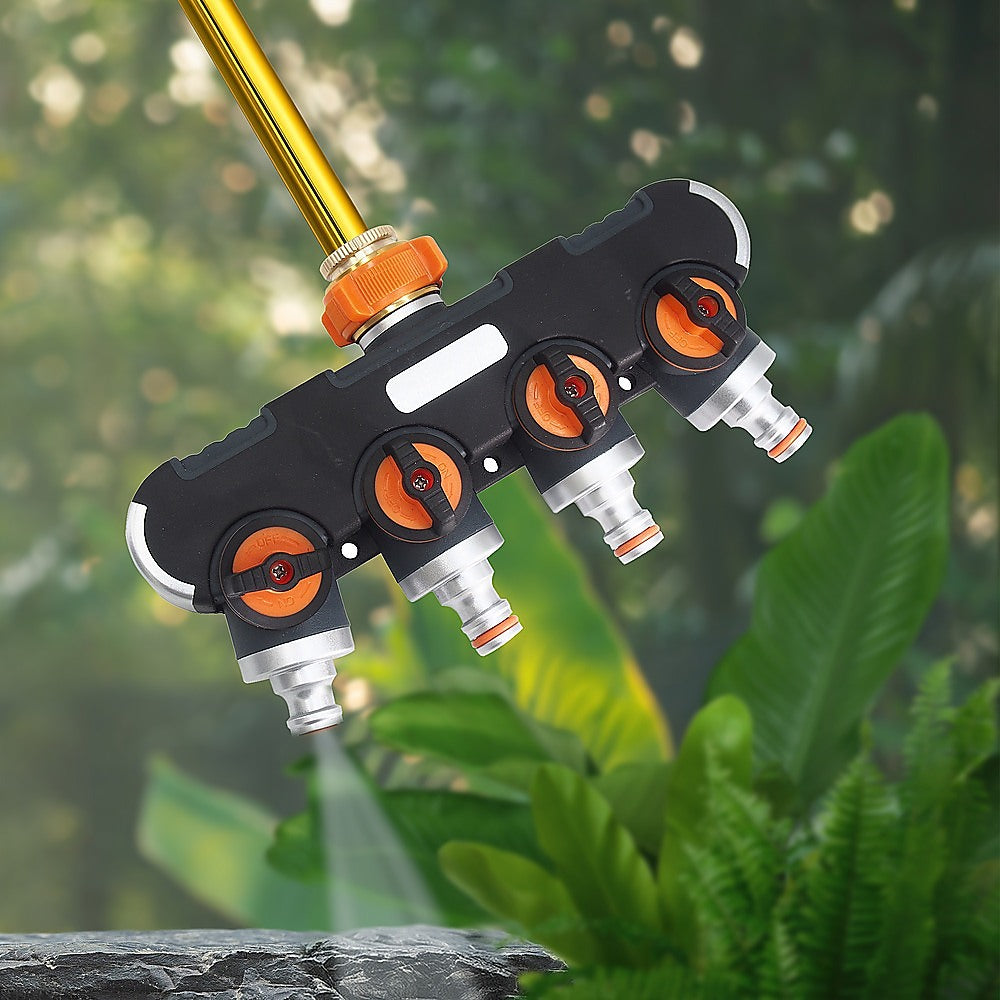 4-Way Water Distributor Garden Irrigation - One Red Hill