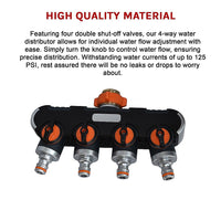 4-Way Water Distributor Garden Irrigation - One Red Hill