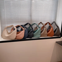 Elegant Woven PU Leather Hobo Bag - Soft Shoulder Tote 47*32cm (Black)