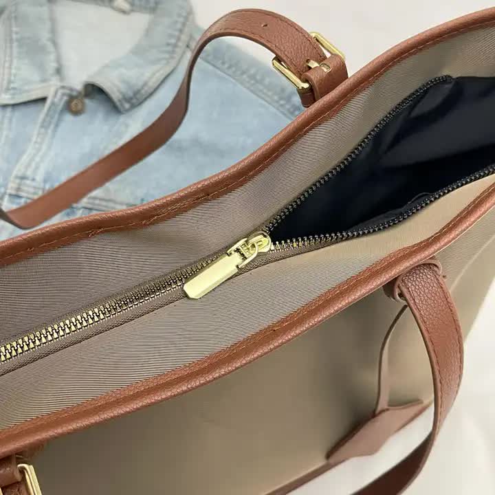 Grey New Large Capacity Tote Bag - Simple, Versatile Handbag for Casual Outings, Lightweight and Stylish - One Red Hill
