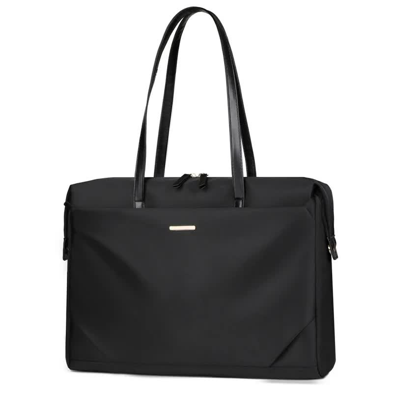 Black Women’s Work Tote Bag – New Fashionable Laptop Bag, Large Capacity Business Briefcase, Commute & Office Tote - One Red Hill