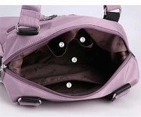 Brown Stylish Nylon Large Capacity Tote Bag for Work and Commute | Multi-Pocket Shoulder Bag | Fashionable Canvas Bag - One Red Hill