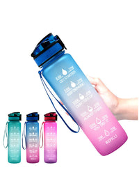 Transparent Flask Water Bottle 1000ml Bottled Kawaii Bottle Bpa Free Infuser Plastic Milk Sports Clear Water Bottle Kawaii Cup - One Red Hill