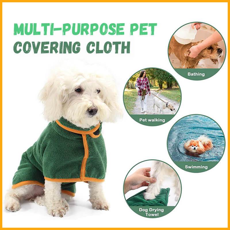 Absorbent Pet Bathrobe With Waist-wrapped Microfiber - One Red Hill