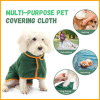 Absorbent Pet Bathrobe With Waist-wrapped Microfiber - One Red Hill
