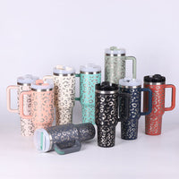 Handle Straw Insulated Stainless Steel Spill Proof Vacuum Coffee Cup