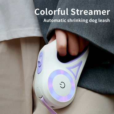 Dog Leash Retractable Leash And Dog Collar Spotlight Automatic Pet Dog Cat Traction Rope For Small Medium Dogs Pet Product - One Red Hill