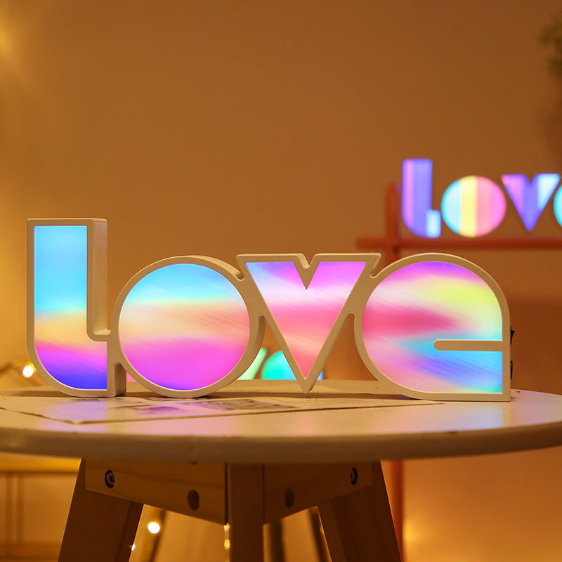 Valentines Day Decor LED LOVE Light Valentines Day Gift For Girlfriend Bithday Wedding Party Decoration Romantic Wedding Decor - One Red Hill