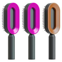 Self Cleaning Hair Brush For Women One-key Cleaning Hair Loss Airbag Massage Scalp Comb Anti-Static Hairbrush - One Red Hill