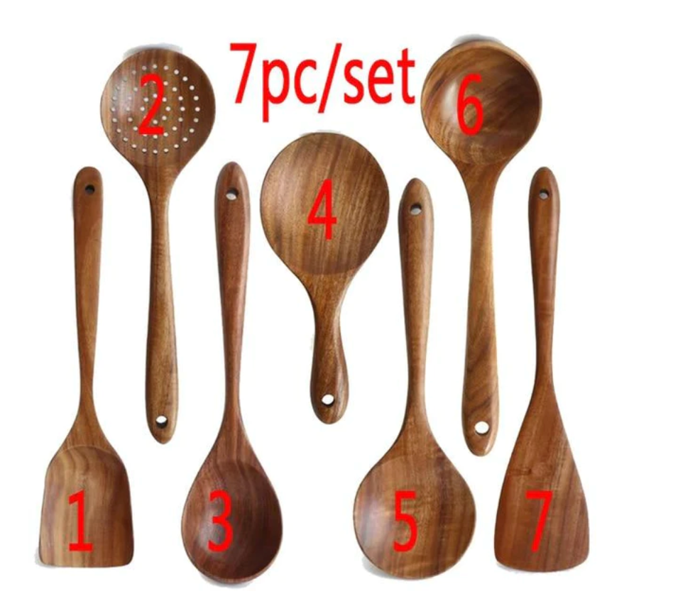 Kitchenware Set Household Non-stick Cookware Wooden Spoon - One Red Hill
