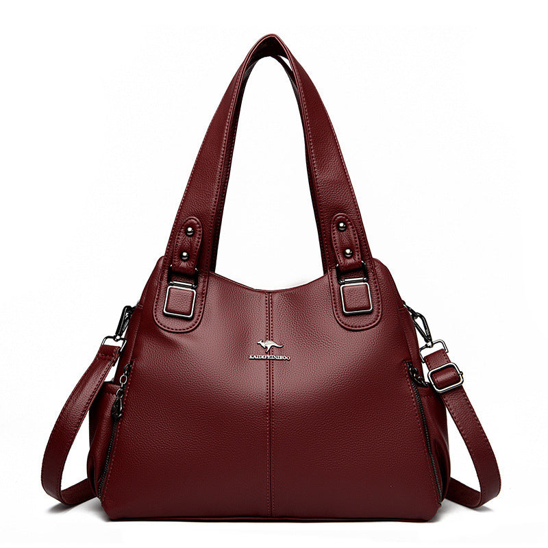New Women's Shoulder Bag Fashion Elegant Crossbody Bag Vintage Shoulder Tote Bag Designer Ladies Large Capacity Purse Bags - One Red Hill