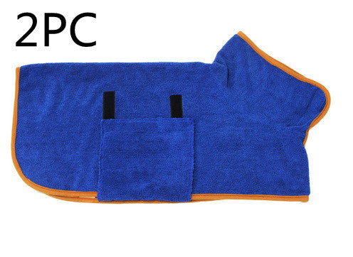 Absorbent Pet Bathrobe With Waist-wrapped Microfiber - One Red Hill