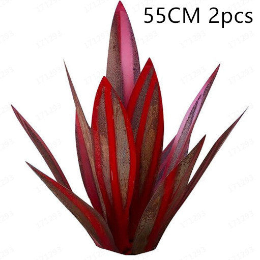 DIY Metal Art 9 Leaves Tequila Rustic Sculpture Rust Garden Yard Art Statues Craft Home Decor Signs Decoration - One Red Hill