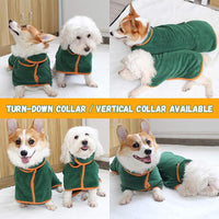 Absorbent Pet Bathrobe With Waist-wrapped Microfiber - One Red Hill