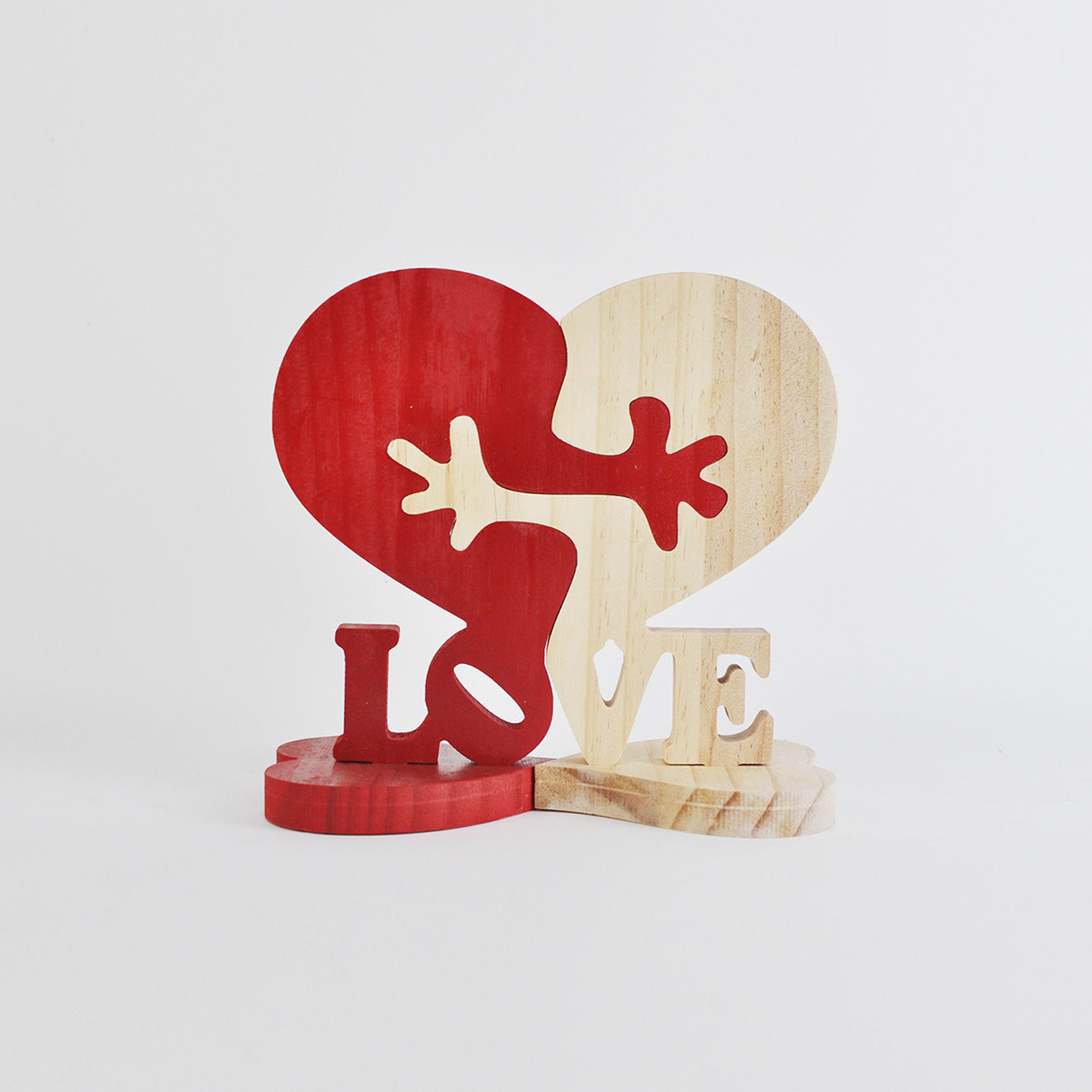 Heart-shaped Wooden Decoration Valentine's Day Gift