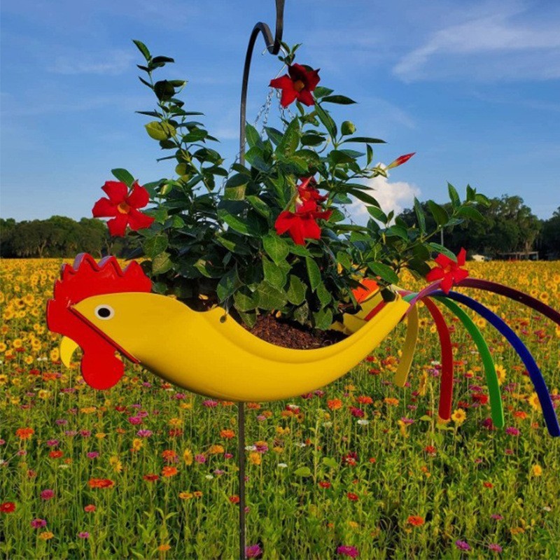 Colorful Bird Parrot Flower Pot Courtyard Garden Decoration - One Red Hill